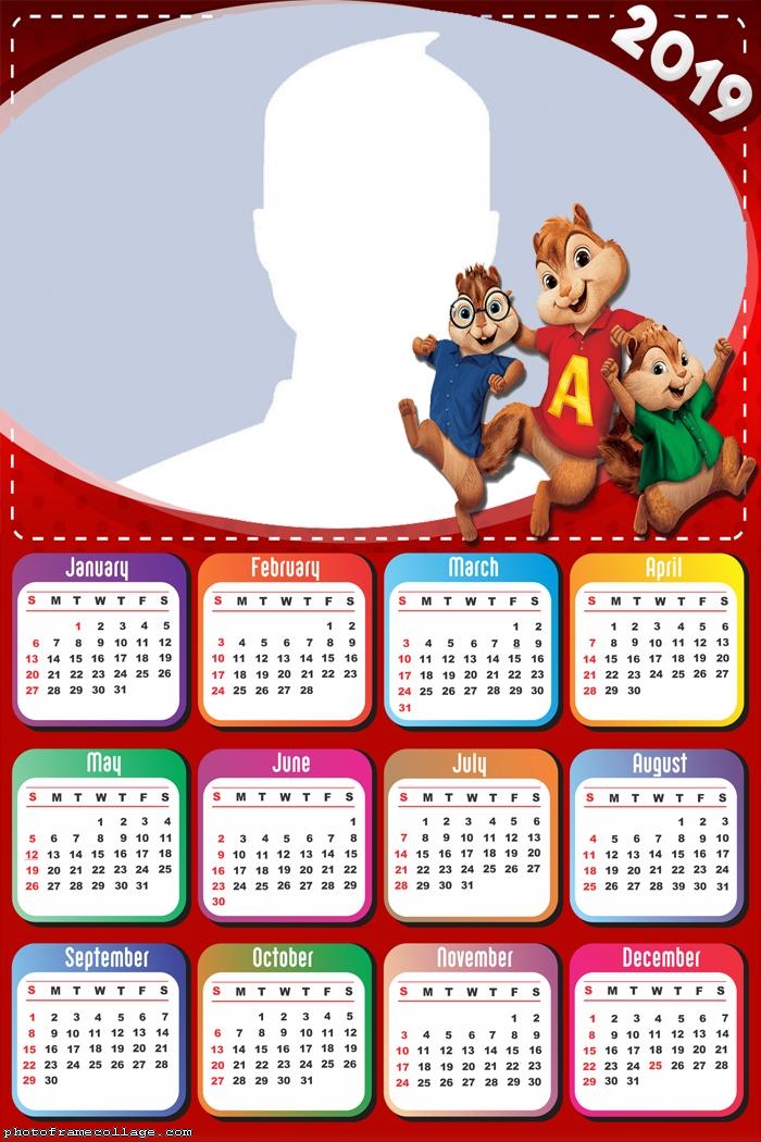 Alvin and the Chipmunks Calendar 2019