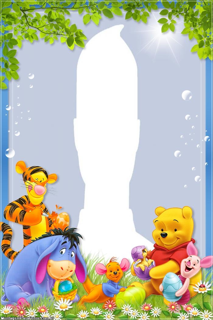 Pooh Bear Easter Photo Frame