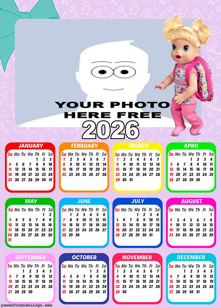 Calendar 2026 Baby Alive