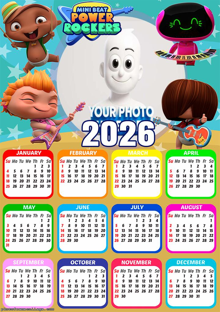 Calendar 2026 Mini Beat Power Rockers Free Photo