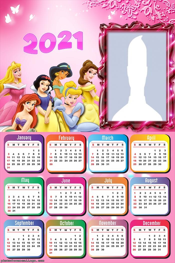 All Disney Princesses Calendar 2021