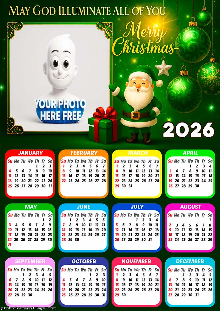 Calendar 2026 His infinite goodness Merry Christmas