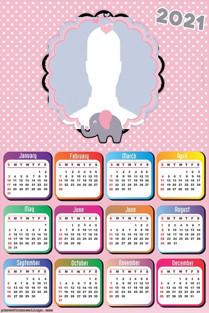 Calendar Pink Elephant
