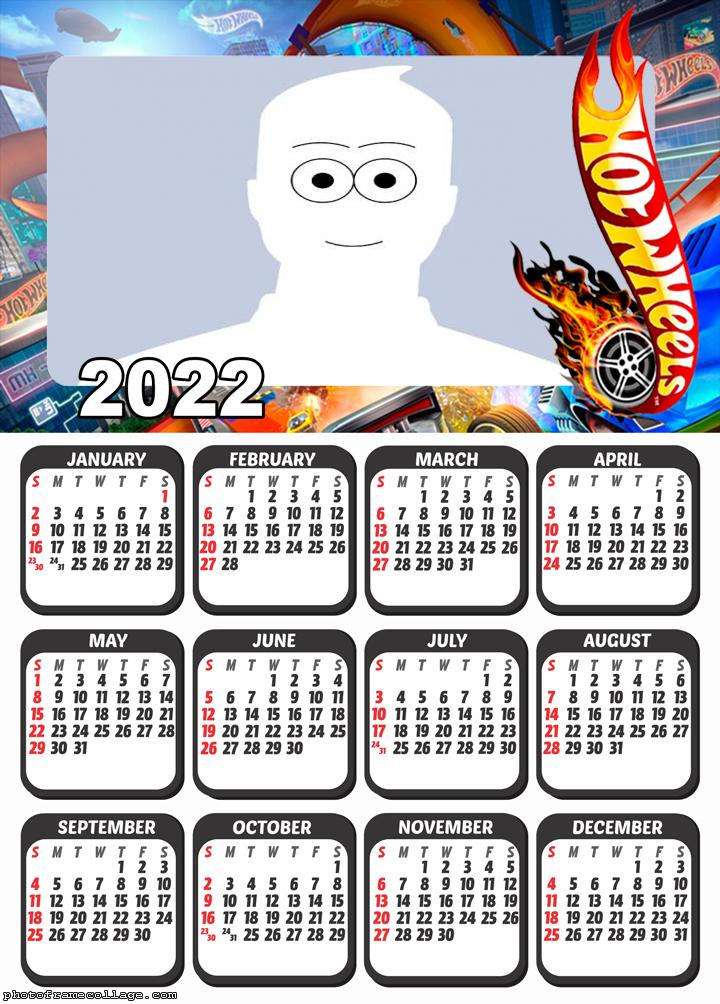 Calendar 2022 Hot Wheels