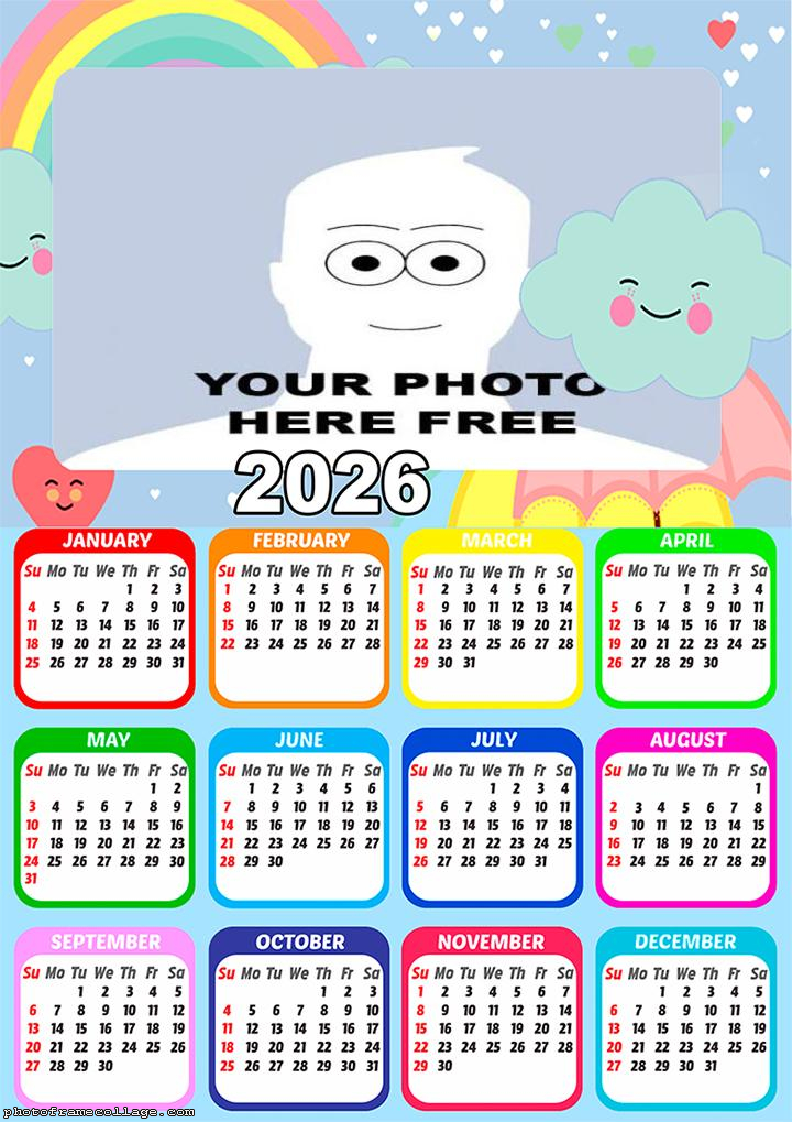 Calendar 2026 Rain of Love
