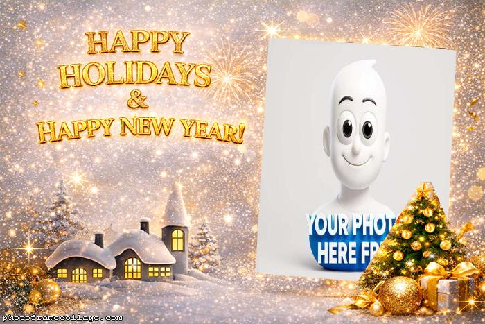 Happy Holidays and Happy New Year Photo Frame