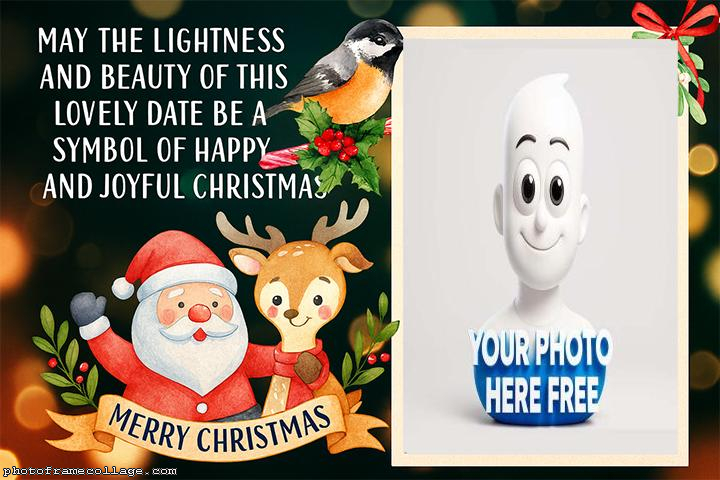 Photo Collage Symbol of Happy and Joyful Christmas