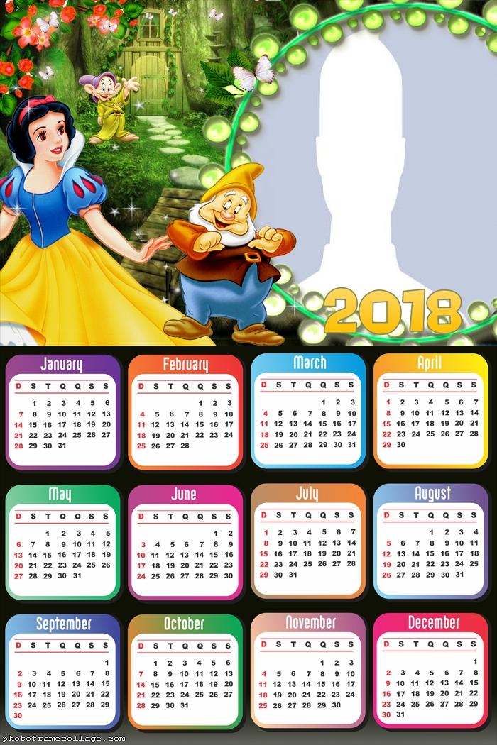 Calendar 2018 Snow White and Dwarf