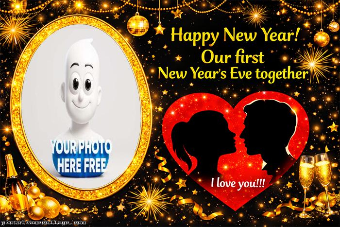 First New Year Eve together Photo Collage Maker for Free