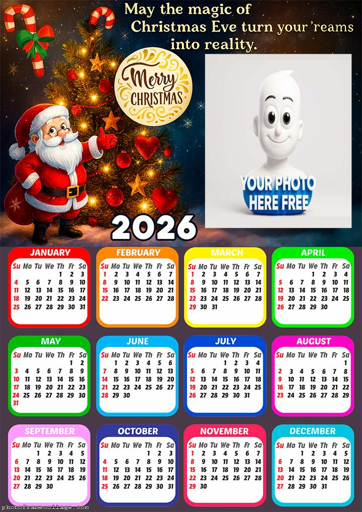 Calendar 2026 May the Magic of Christmas