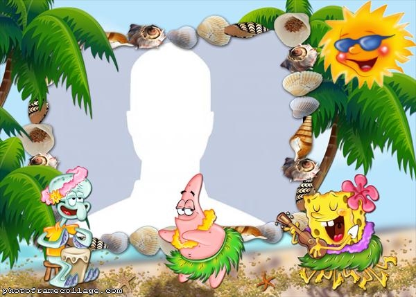 Spongebob Hawaii Photo Collage