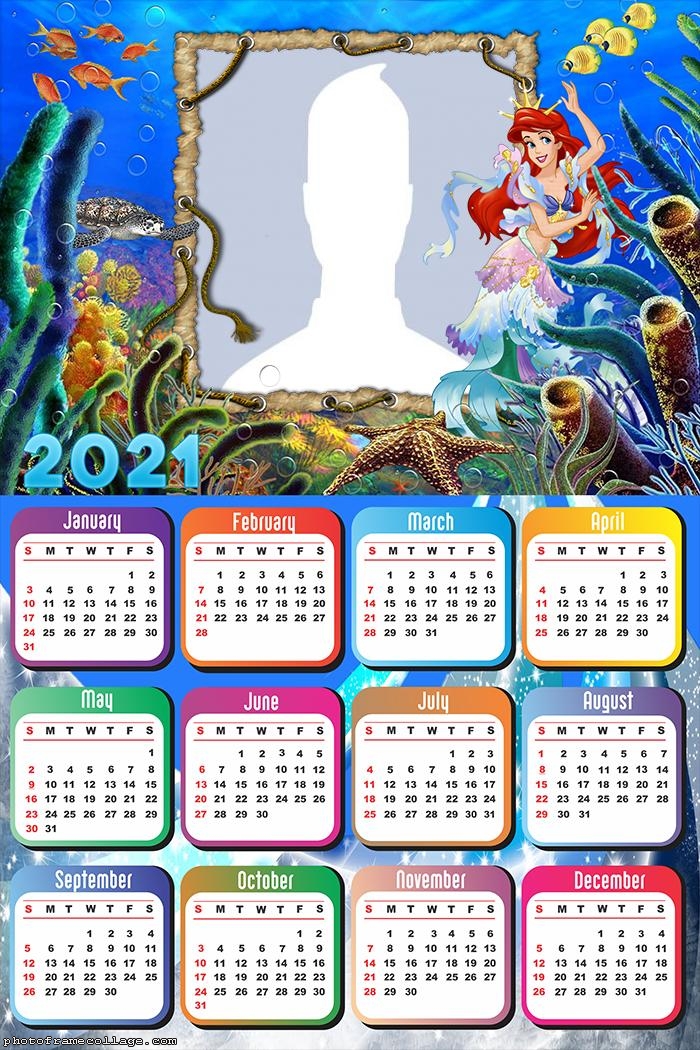 The Little Mermaid Calendar 2021