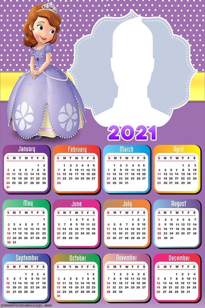 Princess Sofia Calendar 2021