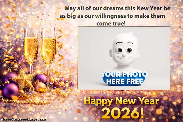 Digital picture collage for New Year 2026 