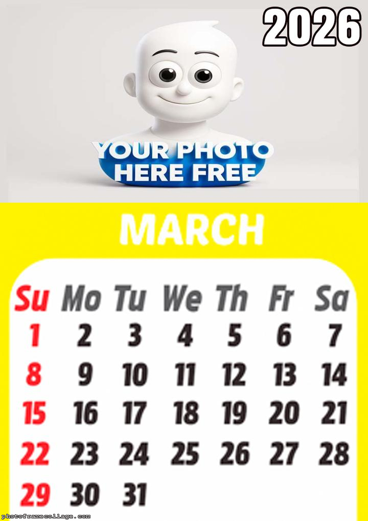 2026 Calendar March