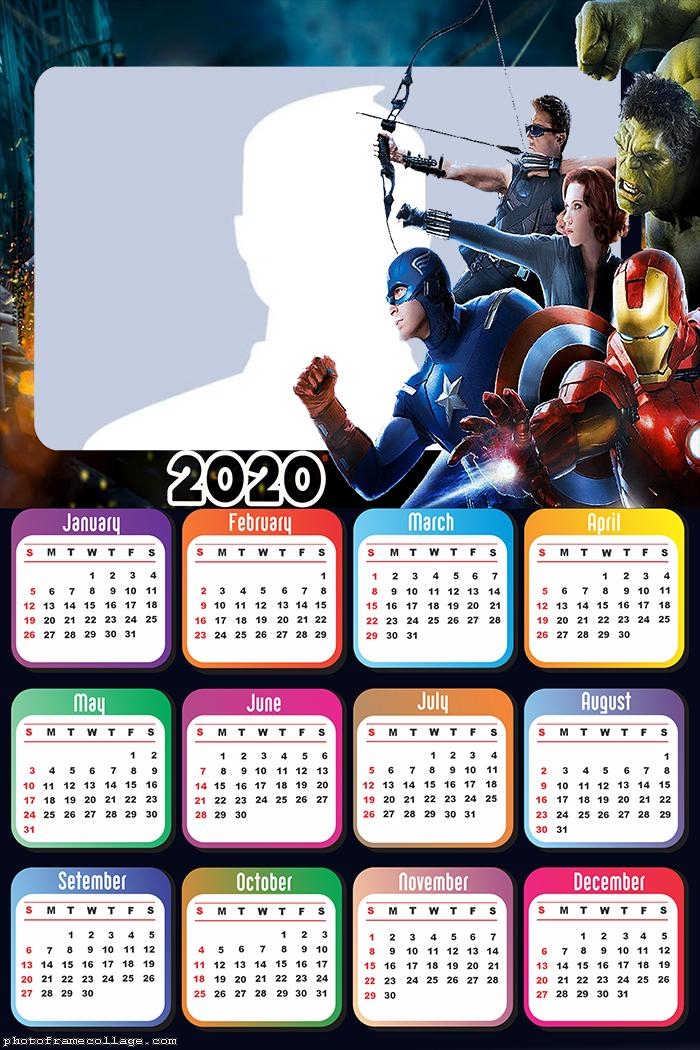 Avengers Infinity War Calendar 2020
