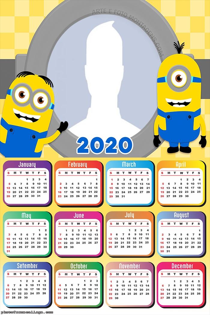 Minions Cute Calendar 2020