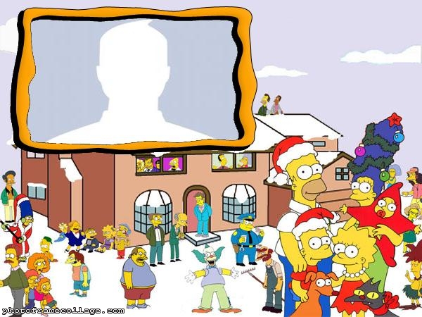 Simpsons Christmas Photo Collage