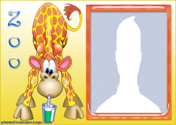 Giraffe Zoo Photo Collage