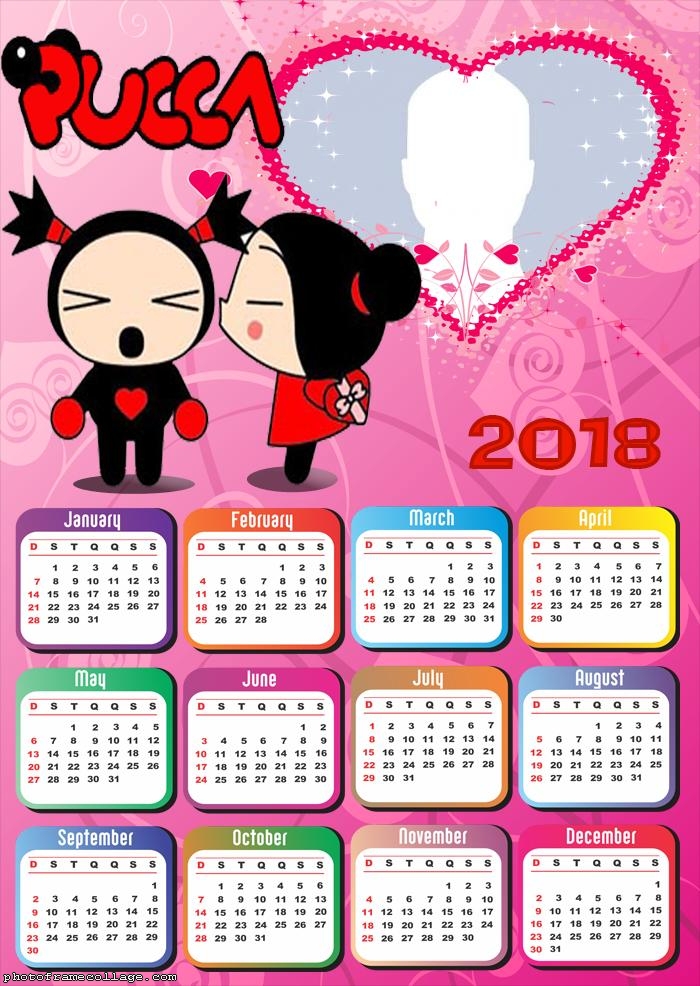 Calendar 2018 Pucca