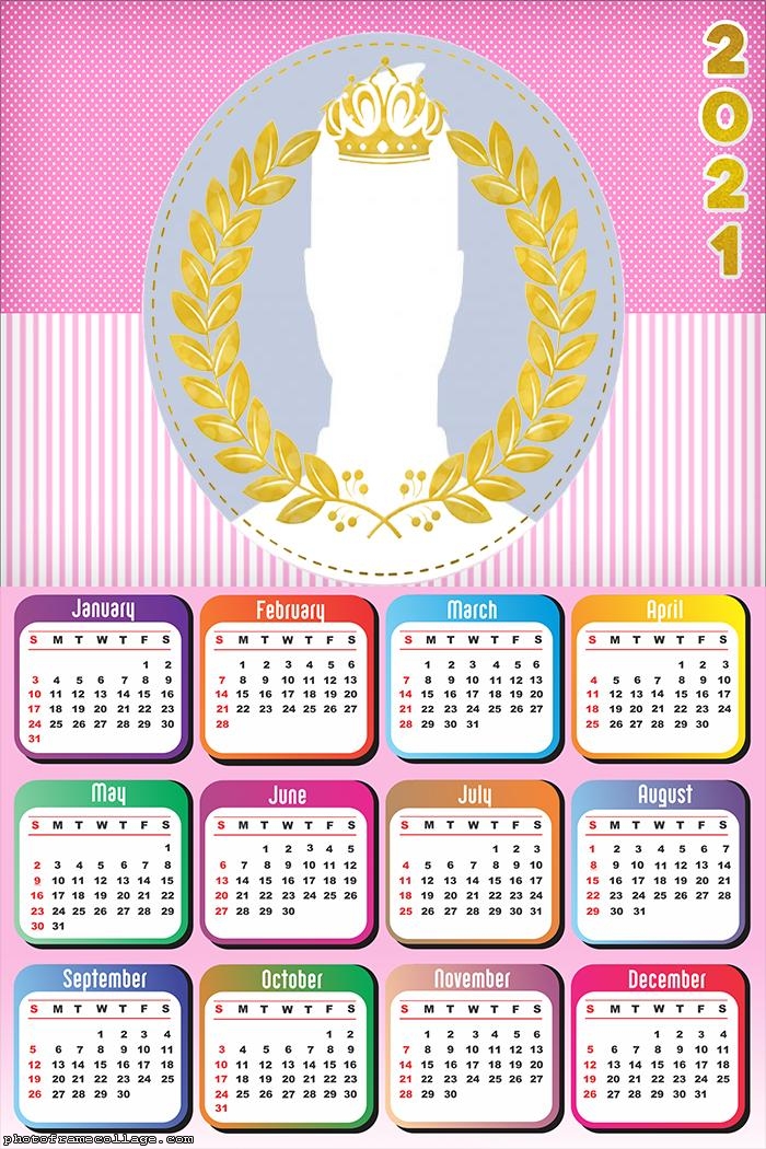 Calendar 2021 Girl Royal Theme