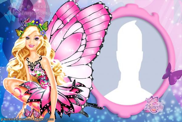 Barbie Butterfly Photo Collage