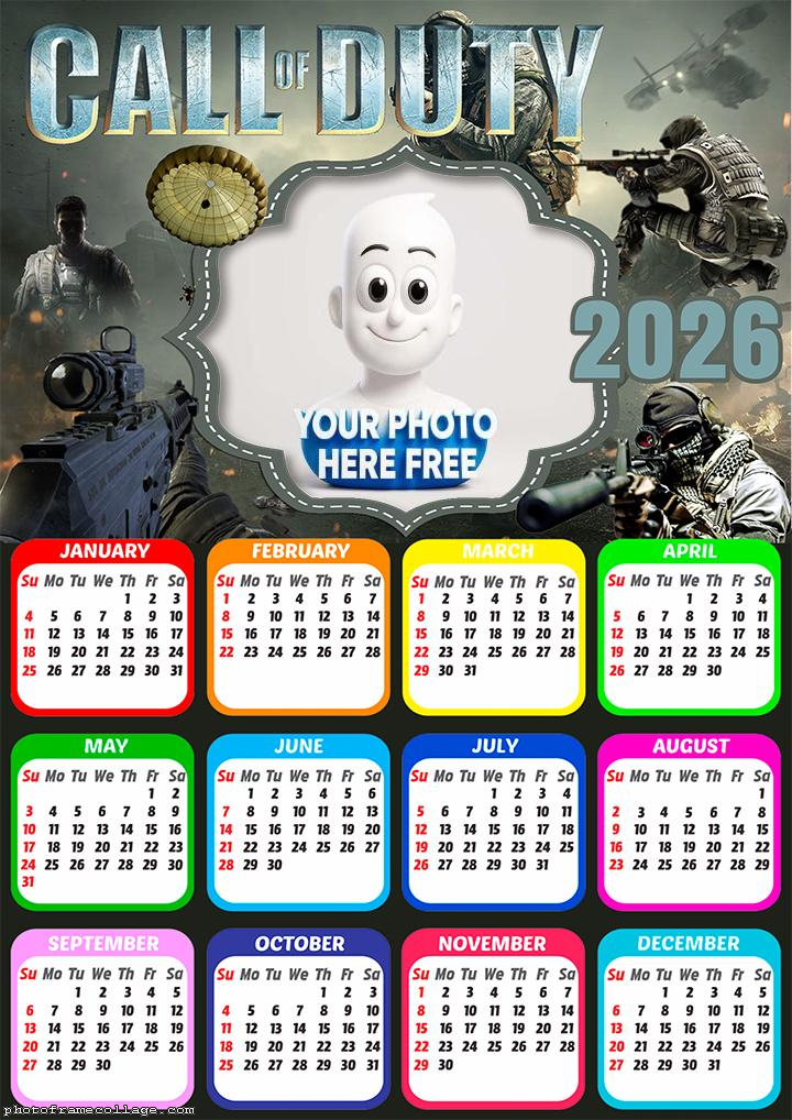 Calendar 2026 Call of Duty Free Picture Frames