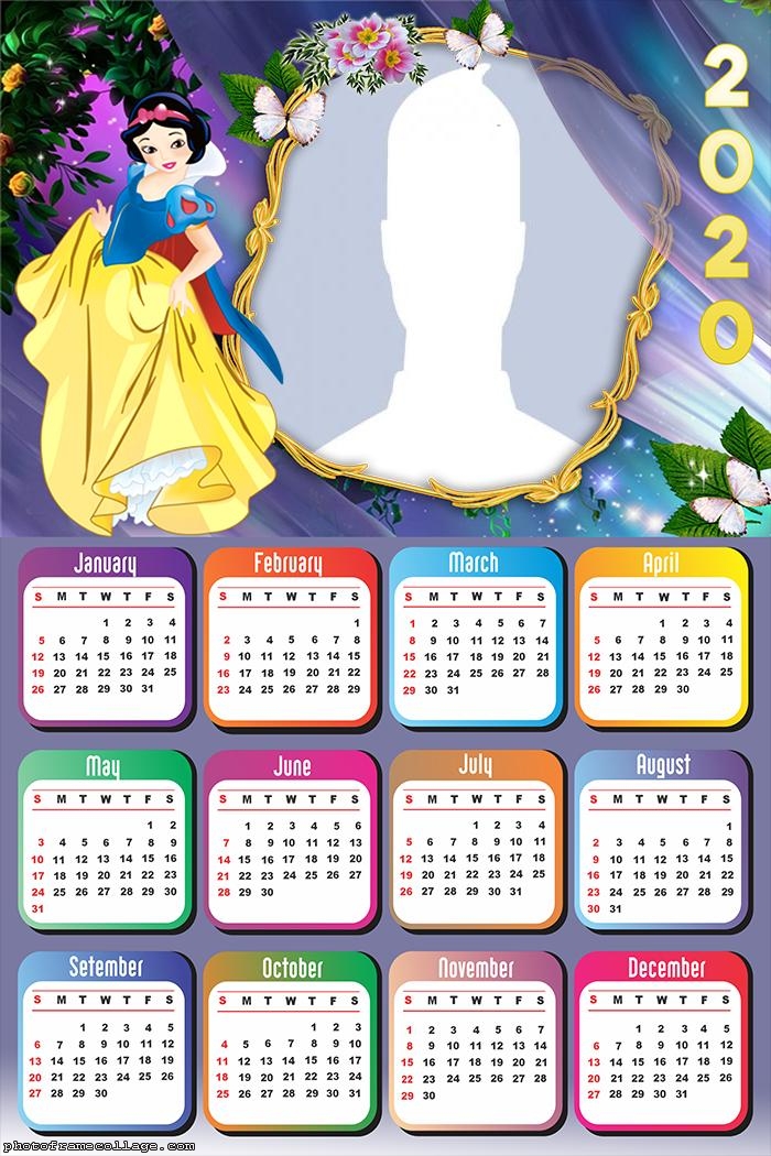 Snow White Calendar 2020 Frame Photo