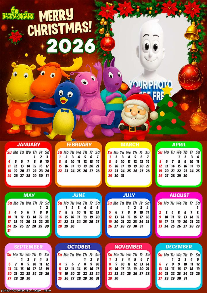 Calendar 2026 The Backyardigans Merry Christmas