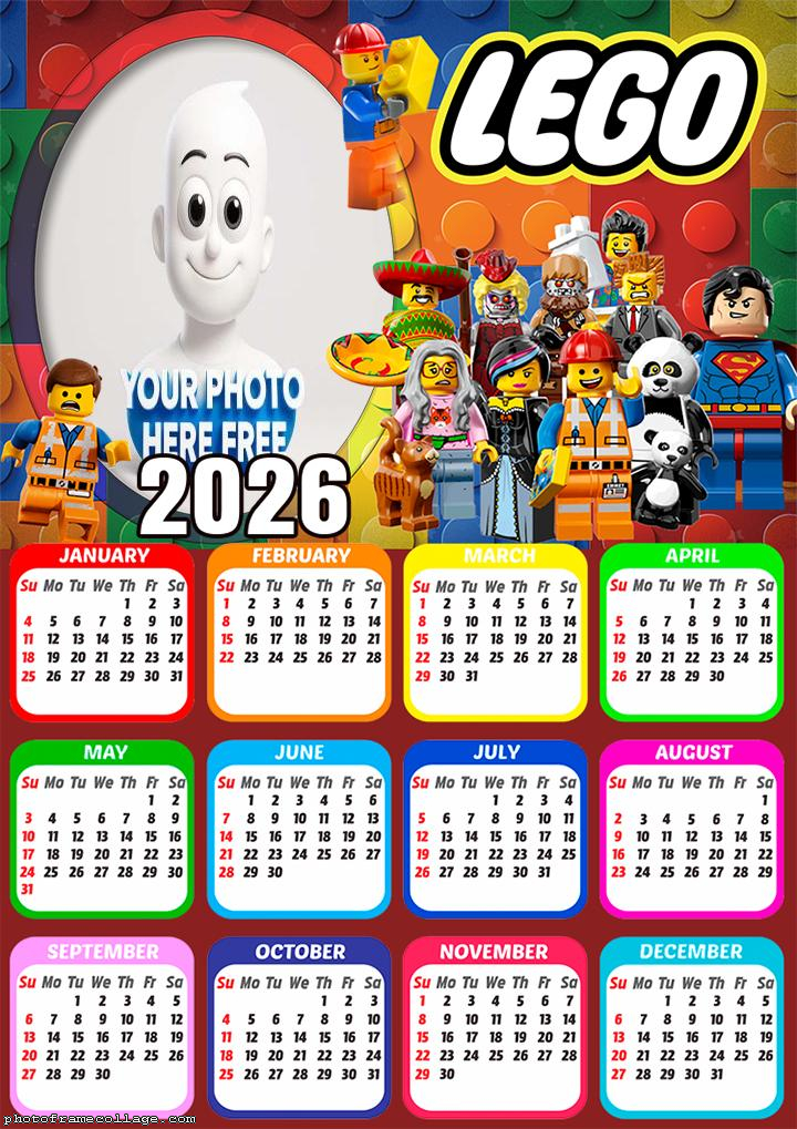 Calendar 2026 Lego Dolls Printable Photo