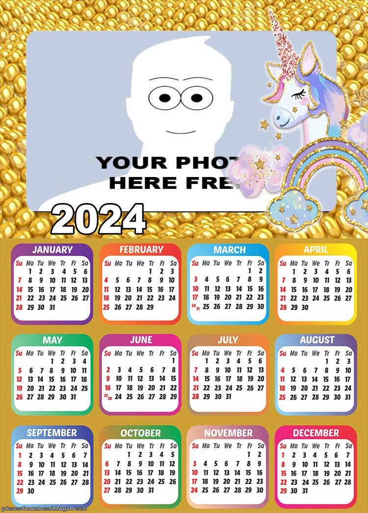 Calendar 2024 Golden Unicorn