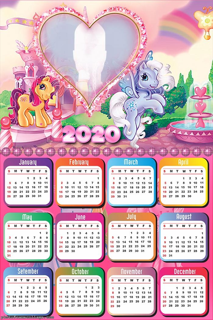 Colorful Ponies Calendar 2020