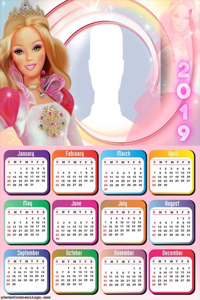 Barbie Calendar 2019