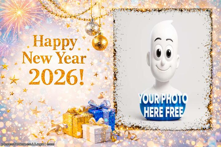 Free New Year 2026 photo frame 