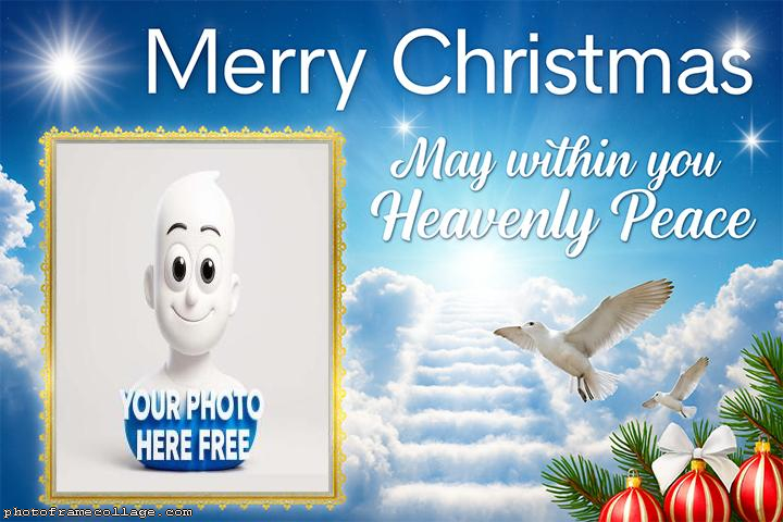 Merry Cristmas Heavenly Peace stylish photo frames