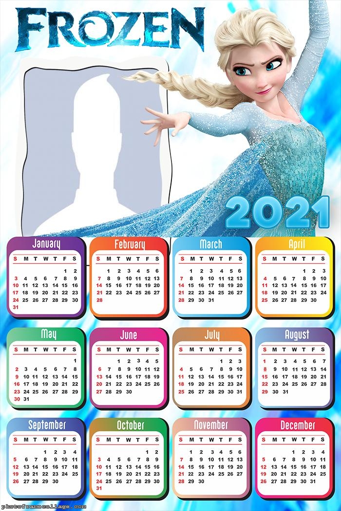 Calendar 2021 Elsa Frozen