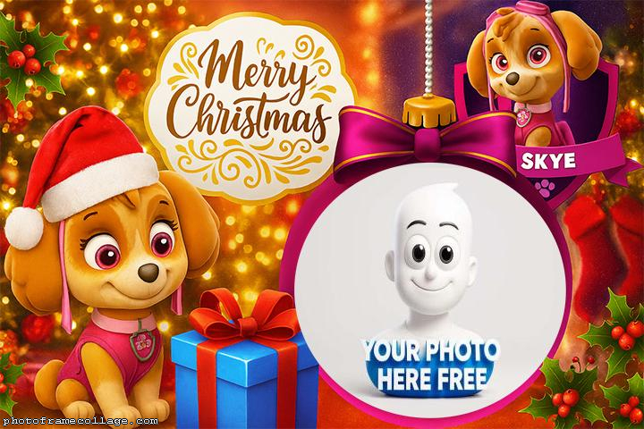 Skye Merry Christmas design photo collage