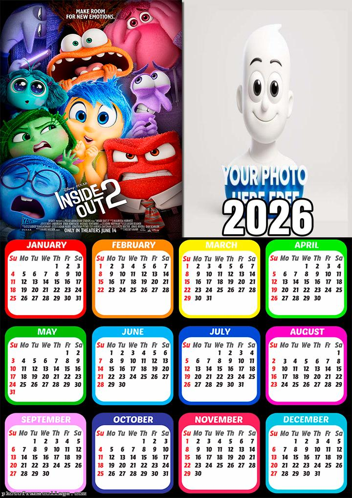 Calendar 2026 Inside Out 2 Make Room For New Emotions