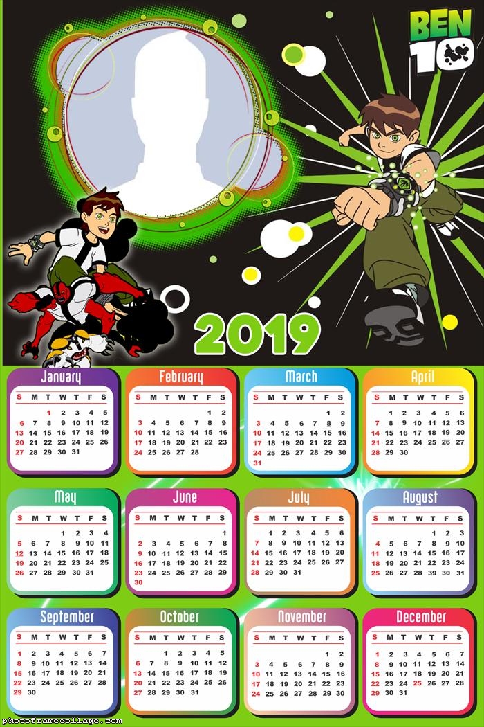 Ben 10 Calendar 2019