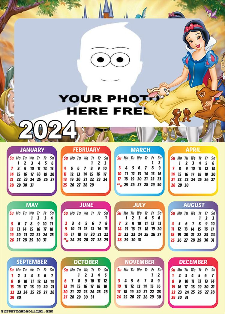 Calendar 2024 Snow White Princess