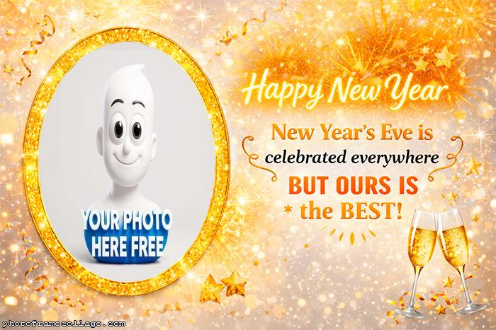 Happy New Year memory photo frame