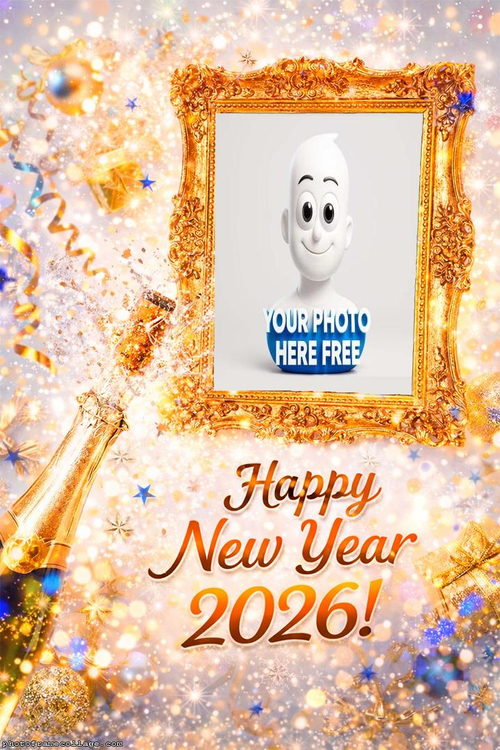 New Year 2026 card with photo 