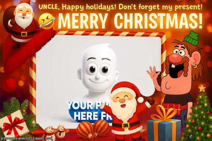 Uncle Merry Christmas Photo Editor with Frames