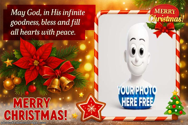 His infinite goodness Merry Christmas creative photo collage