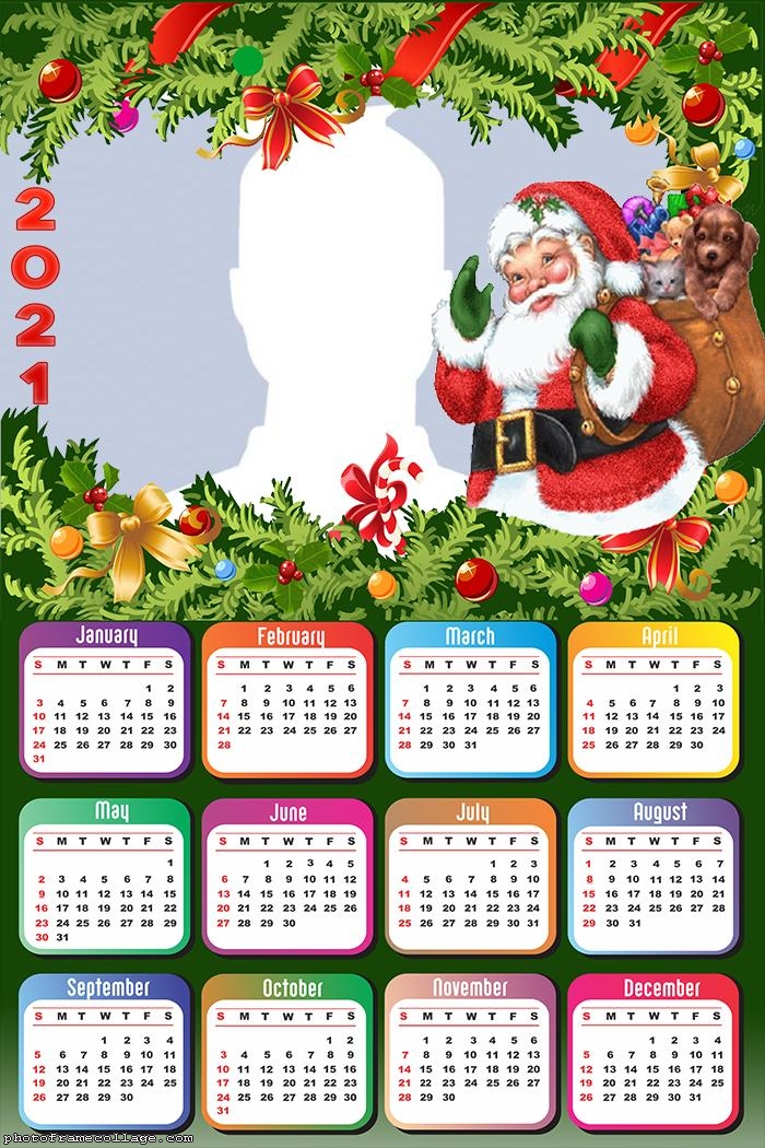 Santa Claus Merry Christmas Calendar 2021