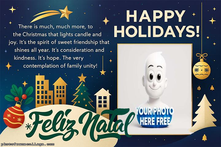 Merry Cristmas Happy Holidays Mensage Photo