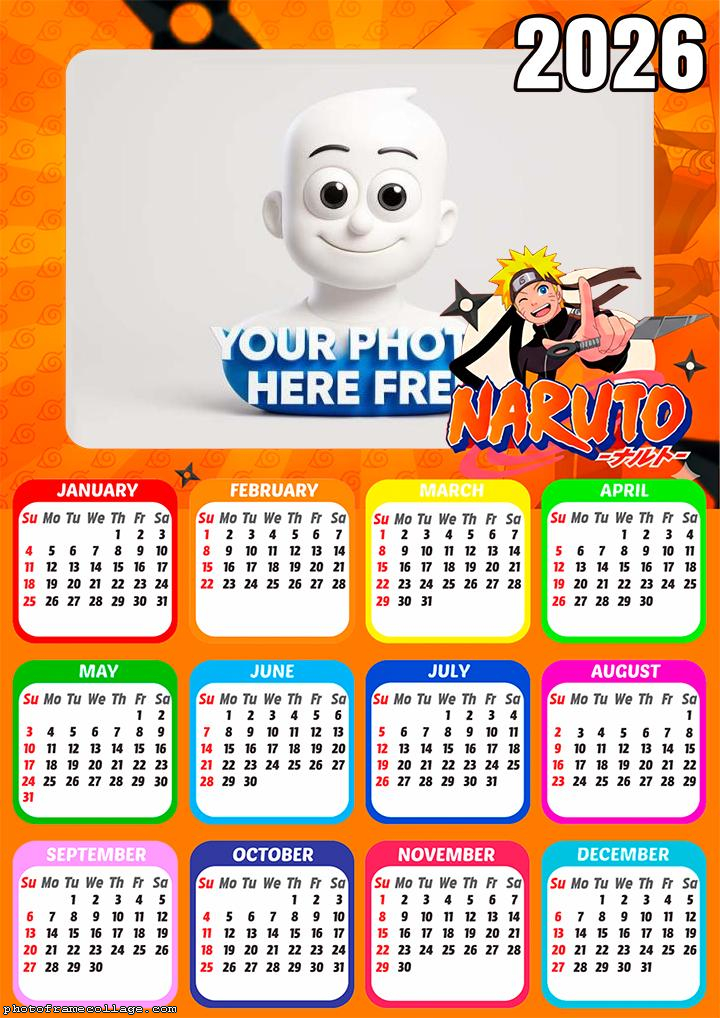 Calendar 2026 Naruto