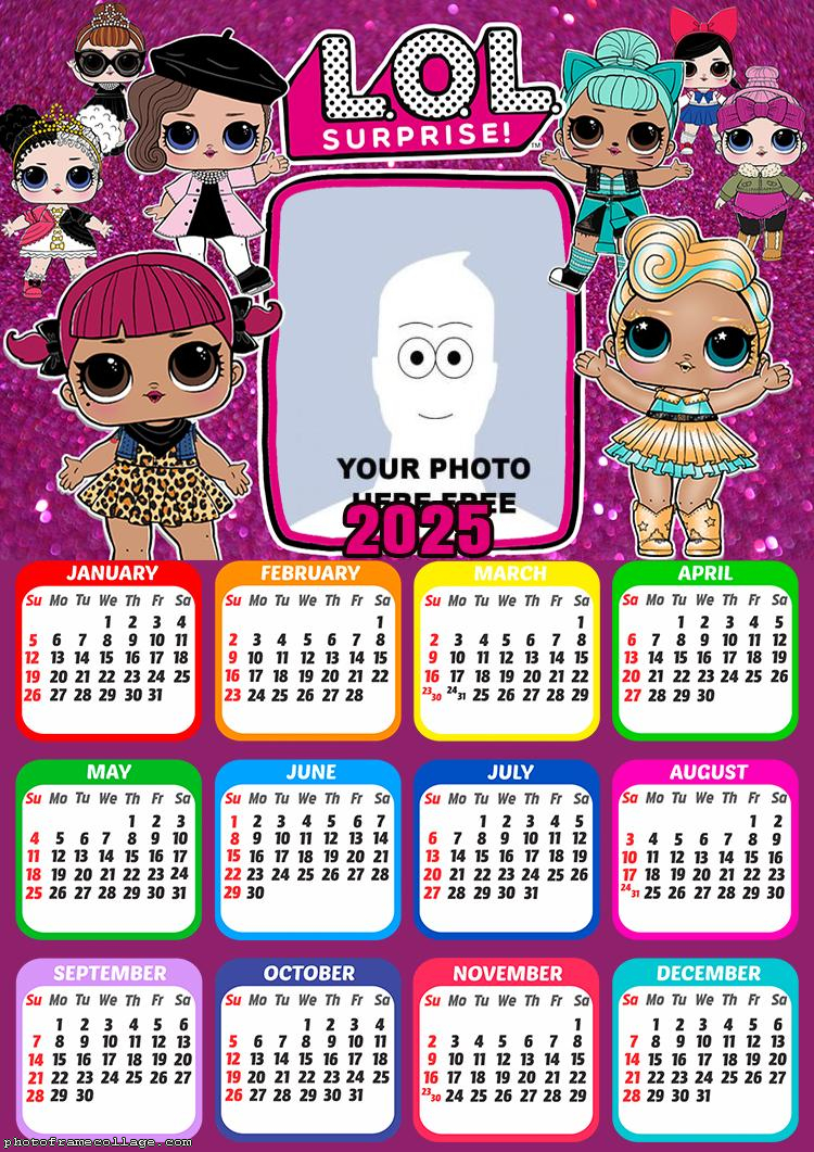 Calendar 2025 LOL Surprise Picture Frame