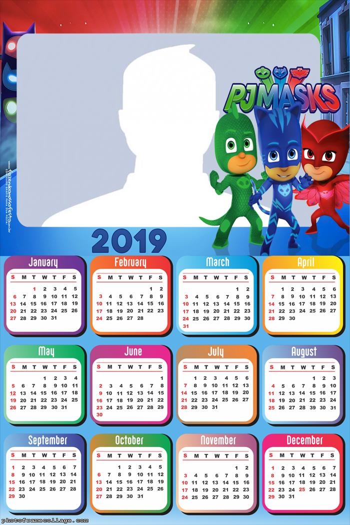 PJ Masks Calendar 2019