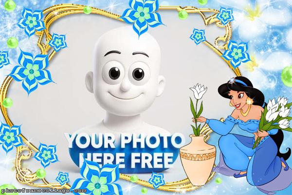 Princess Jasmine and Flowers Picture Free